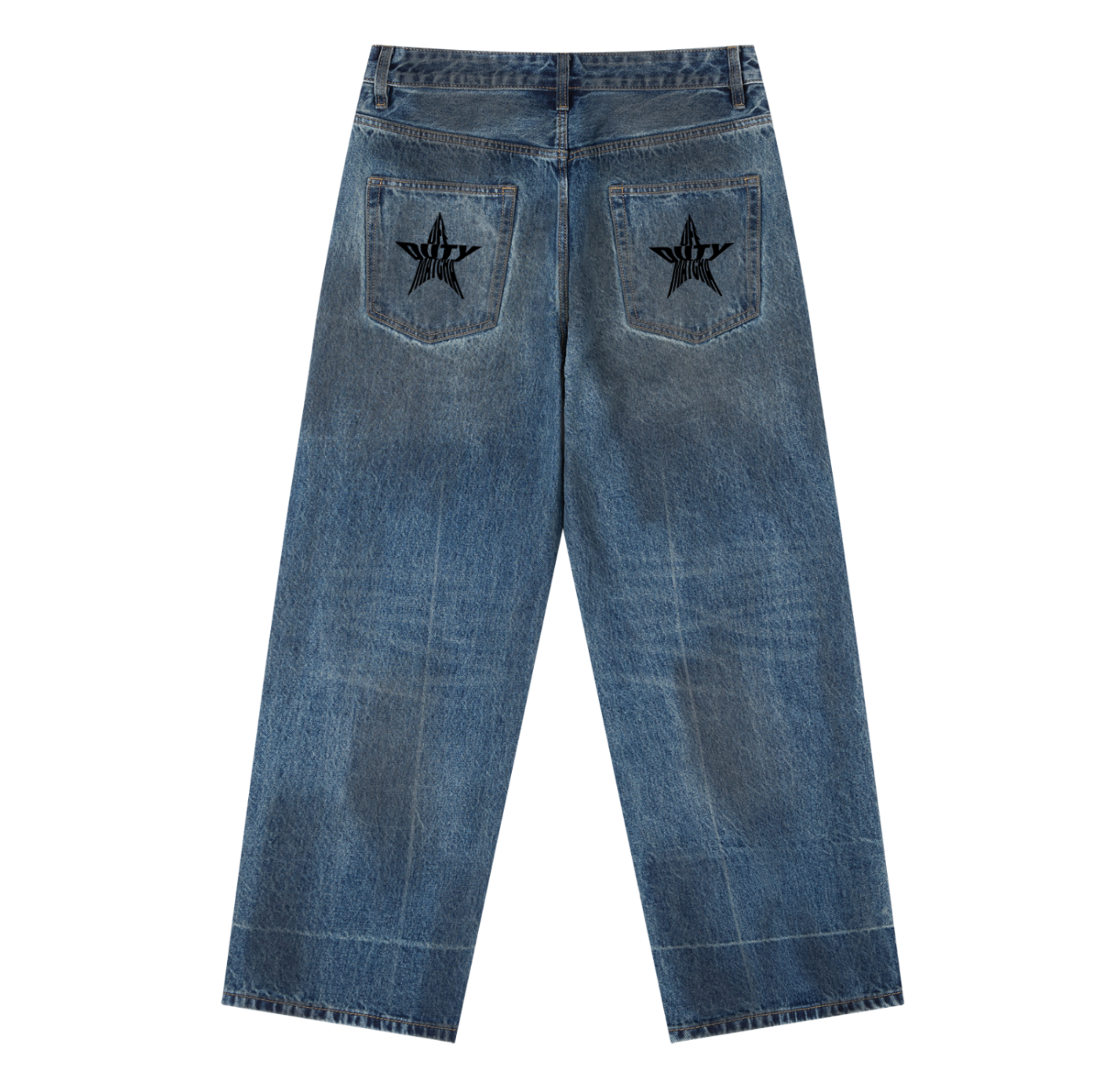 Vintage Baggy Denim Logo Jeans