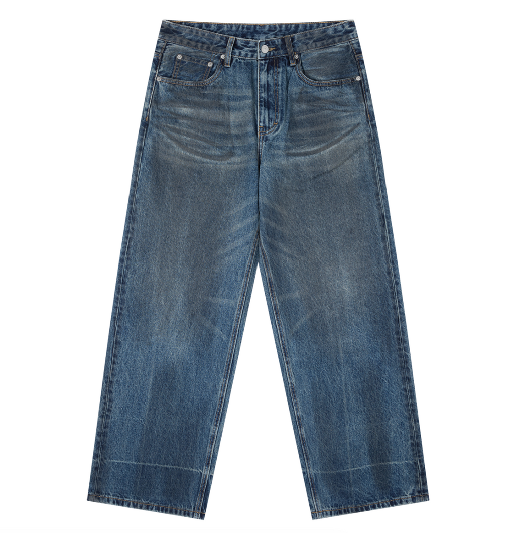 Vintage Baggy Denim Logo Jeans