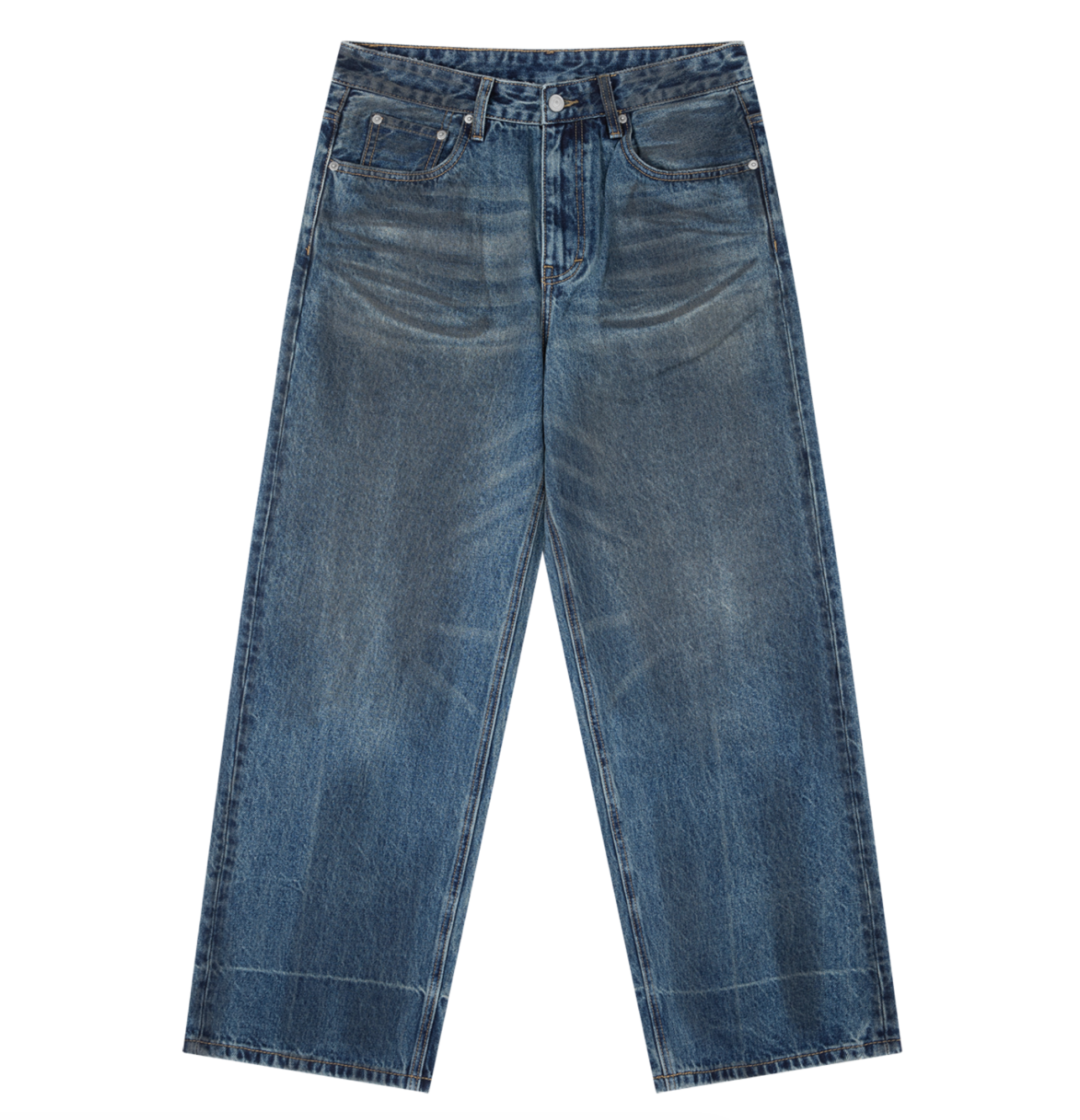 Vintage Baggy Denim Logo Jeans
